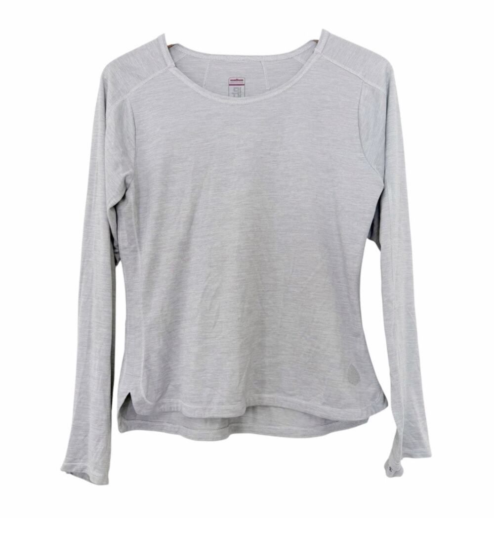 Stio Light Gray Long Sleeve Shirt Sz M